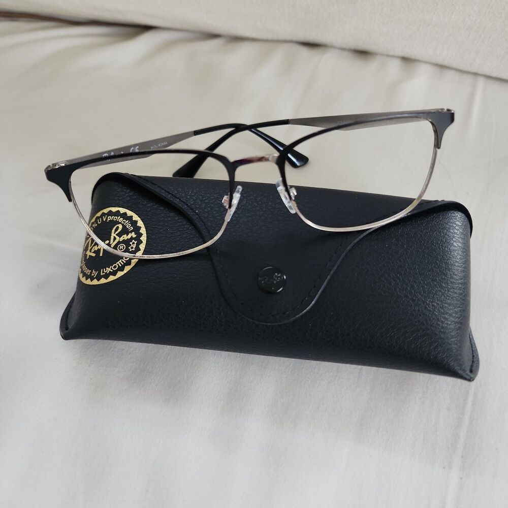 Ray-Ban RB6421 2997 Eyeglasses 54-18-145 Black Silver Men's Frames